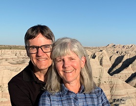 photo of Pete and Nancy at the Badlands in South Dakota